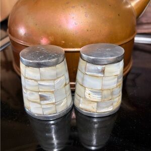 Vintage Mother of Pearl Salt and Pepper Shakers